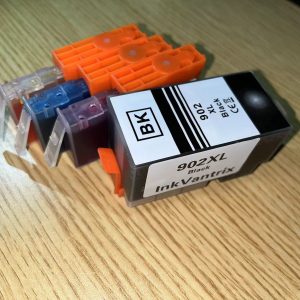 902XL Ink Cartridges Replacement for HP 902 902XL Ink Cartridges Combo Pack Work for OfficeJet Pro 6960 6968 6950 6951 6954 6956 6958 6961 6962 6963 6966 6970 Printer(4Pack,BK/C/M/Y)
